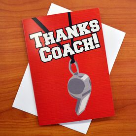 Thanks Coach - MySPORT Card (Coach Whistle Red)