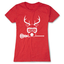 Girls Lacrosse Women's Everyday Tee - Lax Girl Reindeer