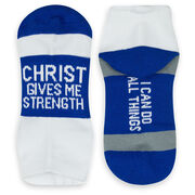 Socrates® Woven Performance Sock - Christ Give Me Strength