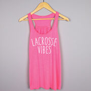 Girls Lacrosse Flowy Racerback Tank Top - Lacrosse Vibes