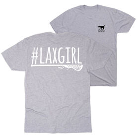 Girls Lacrosse Short Sleeve T-Shirt - #LAXGIRL (Back Design)