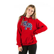 Girls Lacrosse Hooded Sweatshirt - Lax Elephant