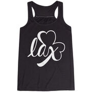 Girls Lacrosse Flowy Racerback Tank Top - Lax Shamrock