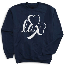 Girls Lacrosse Crewneck Sweatshirt - Lax Shamrock
