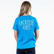 Girls Lacrosse Short Sleeve T-Shirt - Lacrosse Vibes (Back Design)