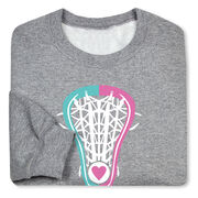 Girls Lacrosse Crewneck Sweatshirt - Lacrosse Stick Heart