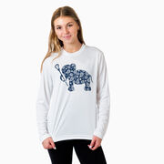 Girls Lacrosse Long Sleeve Performance Tee - Lax Elephant