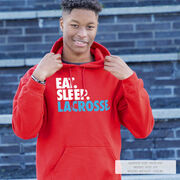 Lacrosse Hooded Sweatshirt - Eat. Sleep. Lacrosse.