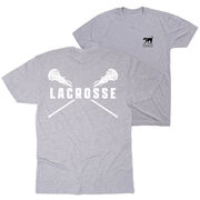 Girls Lacrosse Short Sleeve T-Shirt - Crossed Girls Sticks (Back Design)