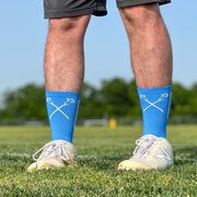 Lacrosse Woven Mid-Calf Socks - I'd Rather Be Playing Lacrosse