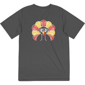 Girls Lacrosse Short Sleeve Performance Tee - Goofy Turkey Player