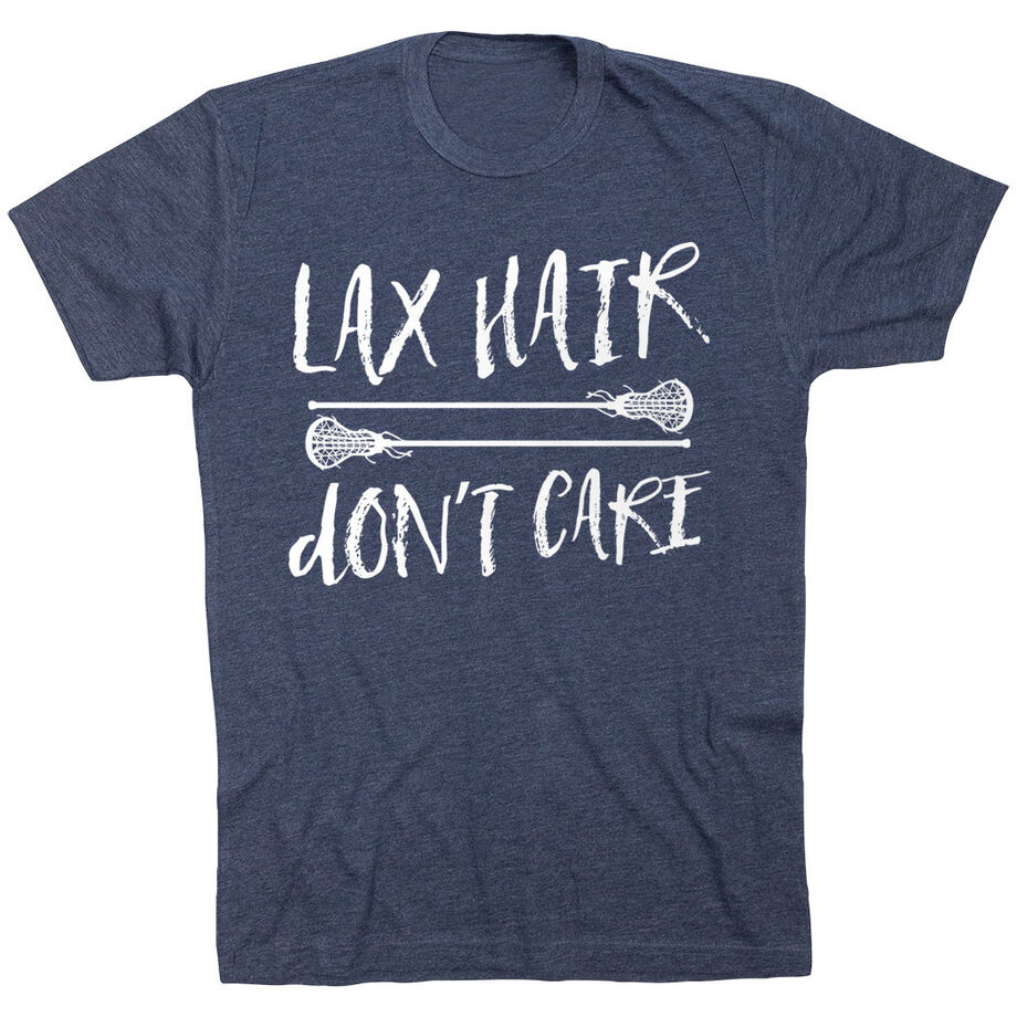 Girls Lacrosse T-Shirt Short Sleeve Lax Hair Don't Care