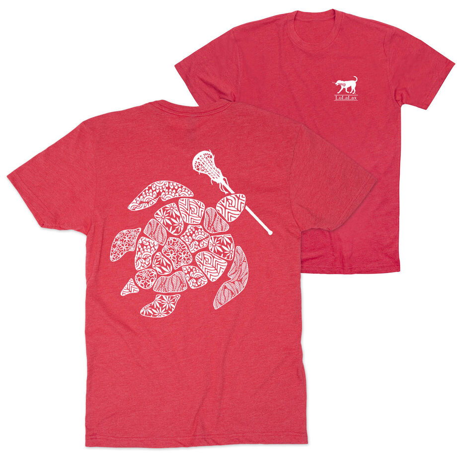 Girls Lacrosse Short Sleeve T-Shirt - Lax Turtle (Back Design)