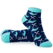 Girls Lacrosse Ankle Socks - Lax Whales