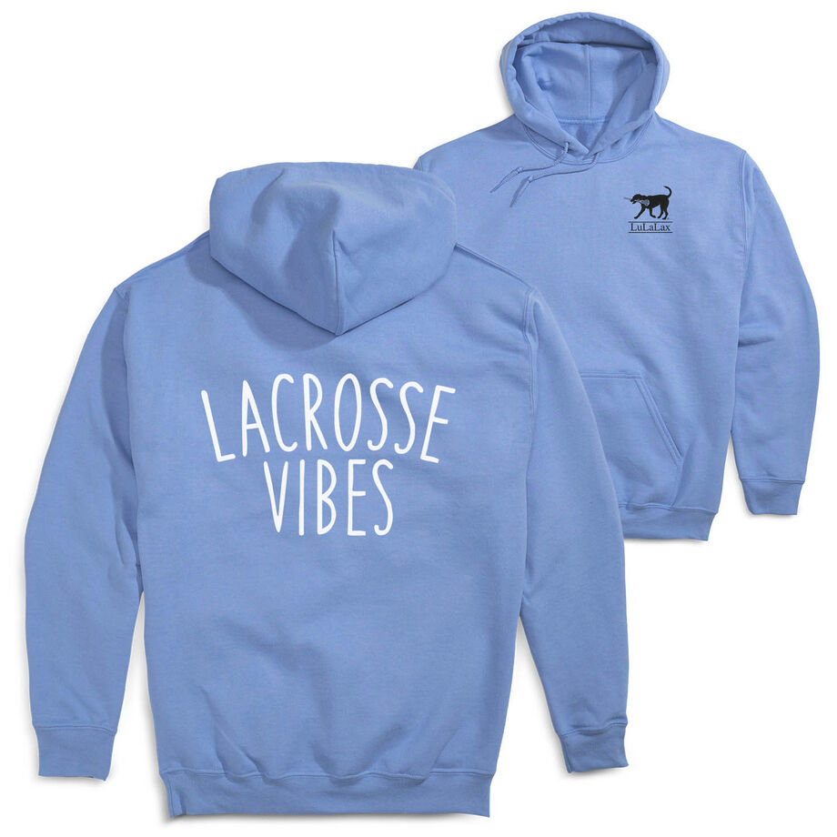 Girls Lacrosse Hooded Sweatshirt - Lacrosse Vibes (Back Design)