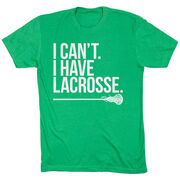 Girls Lacrosse Short Sleeve T-Shirt - I Can't. I Have Lacrosse