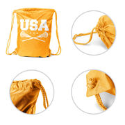 Girls Lacrosse Drawstring Backpack - USA Girls Lacrosse