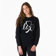 Girls Lacrosse Tshirt Long Sleeve - Lax Shamrock