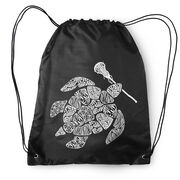 Girls Lacrosse Drawstring Backpack - Lax Turtle