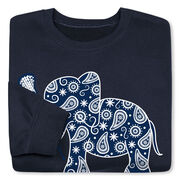 Girls Lacrosse Crewneck Sweatshirt - Lax Elephant