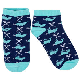 Girls Lacrosse Ankle Socks - Lax Whales