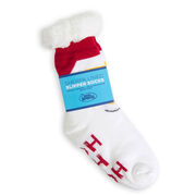 Santa Slipper Socks with Sherpa Lining