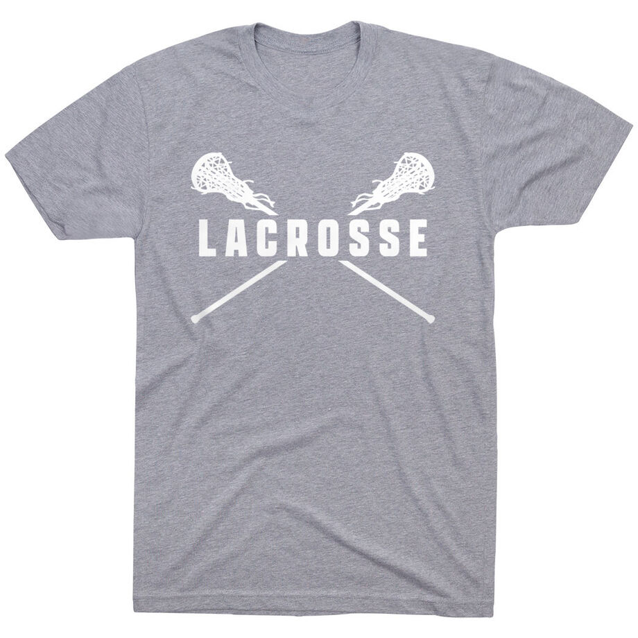 Girls Lacrosse Short Sleeve T-Shirt - Crossed Girls Sticks - Personalization Image