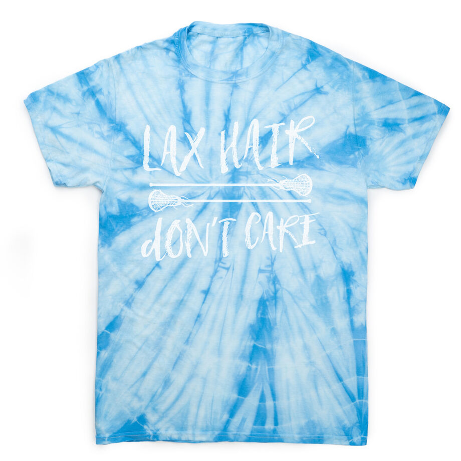 Girls Lacrosse Short Sleeve T-Shirt - LAX Hair Don't Care Tie Dye