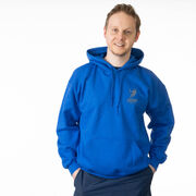 Guys Lacrosse Hooded Sweatshirt - Lacrosse Dad Sticks (Back Design)