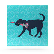 Girls Lacrosse Canvas Wall Art - Lula The Lax Dog