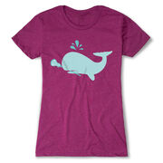 Girls Lacrosse Women's Everyday Tee - Chevron Lax Whale