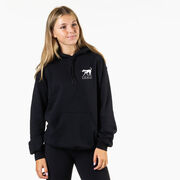 Girls Lacrosse Hooded Sweatshirt - Neon Lax Girl (Back Design)