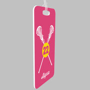 Girls Lacrosse Bag/Luggage Tag - Personalized Crossed Lacrosse Sticks