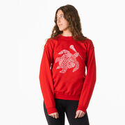 Girls Lacrosse Crewneck Sweatshirt - Lax Turtle