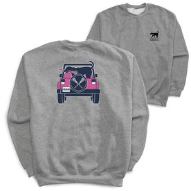 Girls Lacrosse Crewneck Sweatshirt - Lax Cruiser (Back Design)