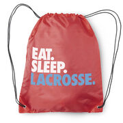 Lacrosse Drawstring Backpack Eat. Sleep. Lacrosse.
