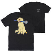 Girls Lacrosse Short Sleeve T-Shirt - Chase The Lax Dog (Back Design)