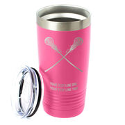 Girls Lacrosse 20 oz. Double Insulated Tumbler - Crossed Sticks Icon