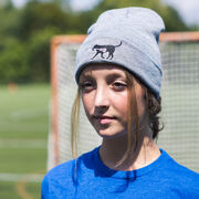 Lacrosse Embroidered Beanie - Lacrosse Dog