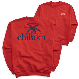 Lacrosse Crewneck Sweatshirt - Just Chillax'n (Back Design)