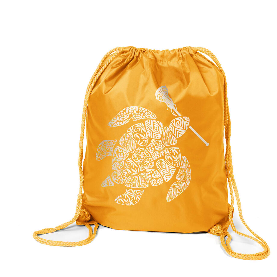 Girls Lacrosse Drawstring Backpack - Lax Turtle