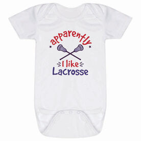 Lacrosse Baby One-Piece - Apparently, I Like Lacrosse