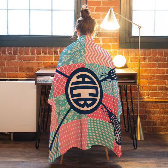 Girls Lacrosse Premium Blanket Lax Quilt Monogram Lulalax