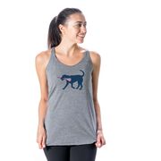 Girls Lacrosse Women's Everyday Tank Top - LuLa The Lax Dog Blue