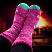 Lacrosse Slipper Socks with Sherpa Lining (Pink)
