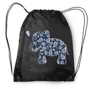 Girls Lacrosse Drawstring Backpack Lax Elephant