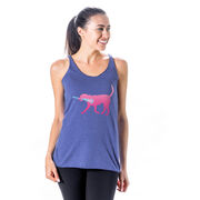 Girls Lacrosse Women's Everyday Tank Top - LuLa The Lax Dog Pink