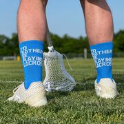 Lacrosse Woven Mid-Calf Socks - I'd Rather Be Playing Lacrosse