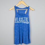 Girls Lacrosse Flowy Racerback Tank Top - #LAXGIRL