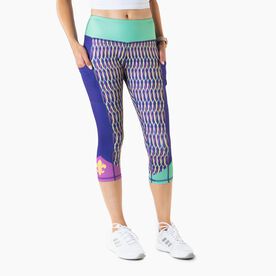 Running Performance Capris - Mardi Gras